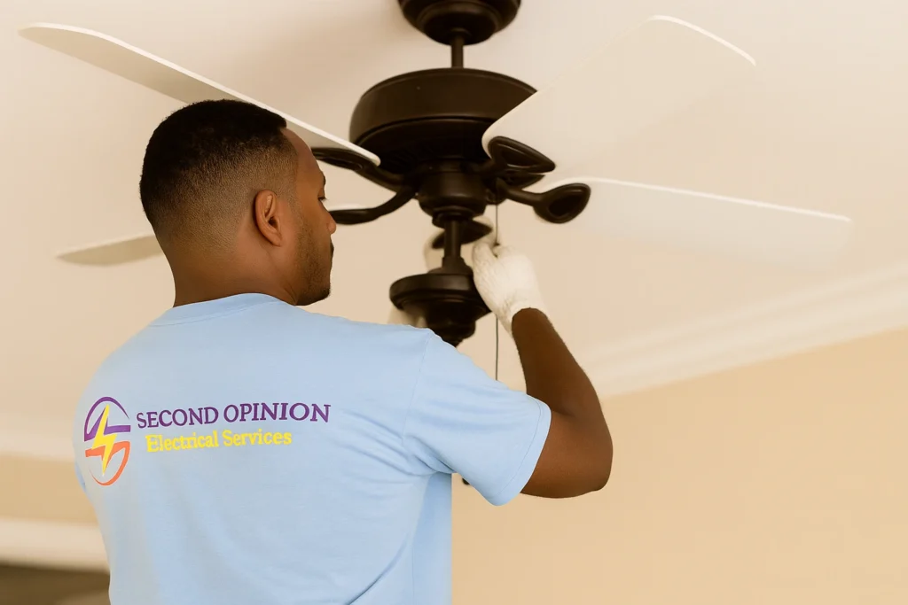 Residential Ceiling Fan Installation Tampa Second Opinion Electric Residential Ceiling Fan Installation Tampa vaulted ceiling with fan rated box and bracing