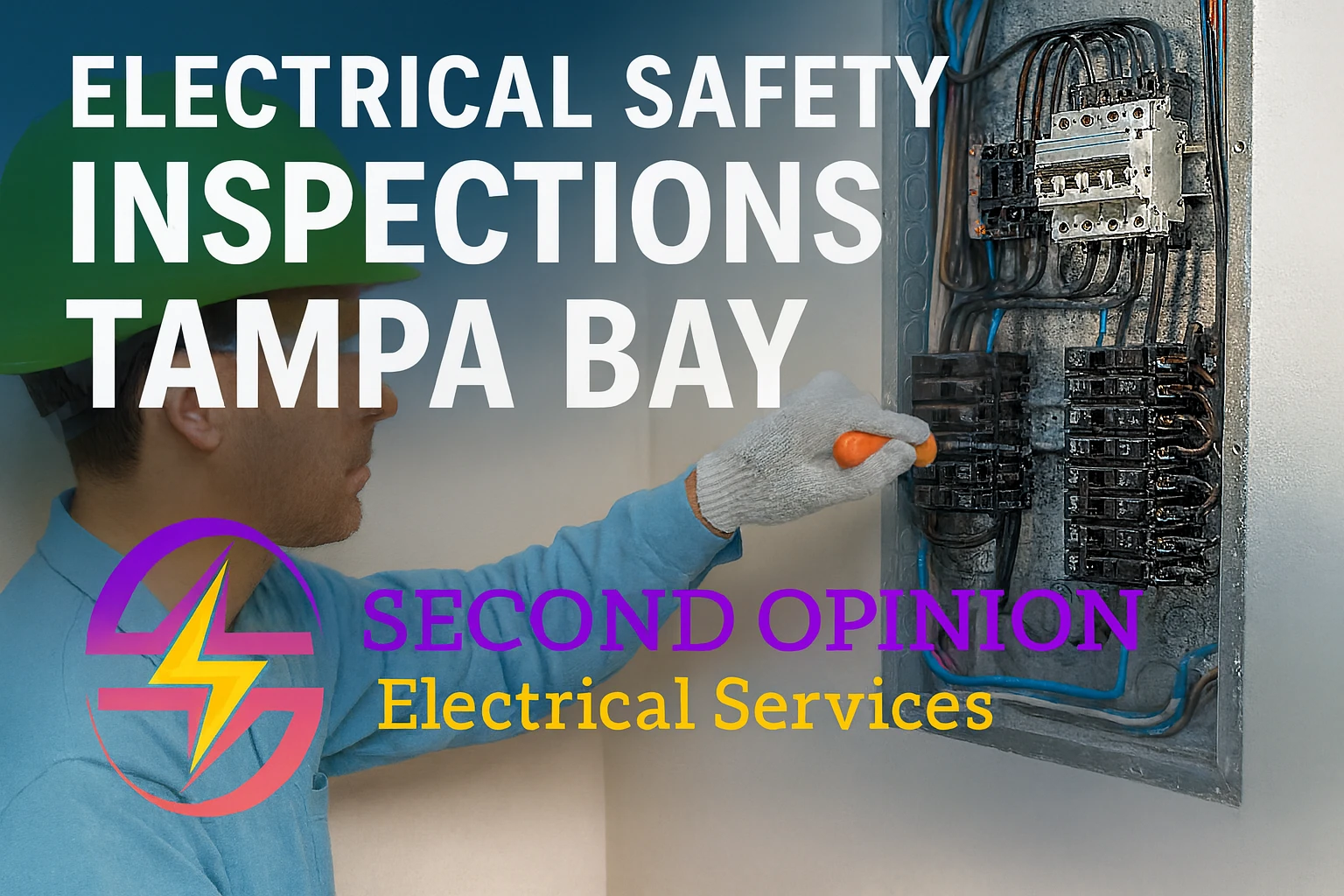 commercial electrical safety inspection tampa bay Second Opinion Electric Electrical panel and breakers inspected for safety and code compliance in Tampa Bay